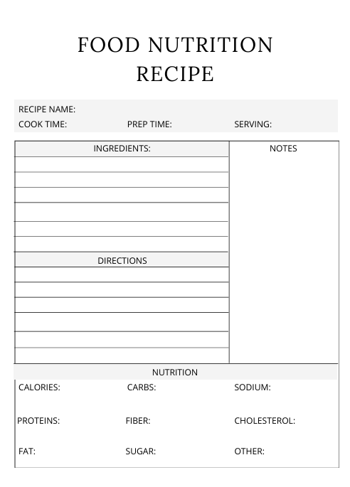 Evolvory - Nutrition Planner  A4