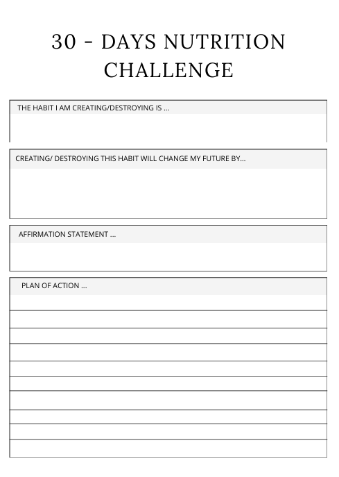 Evolvory - Nutrition Planner  A4