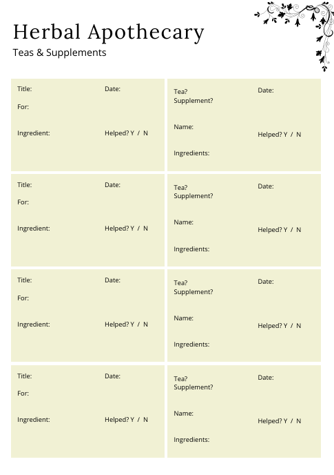 Evolvory - Herbs and Essential Oils Planner
