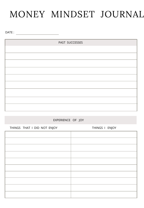 Evolvory - Money Mindset Journal