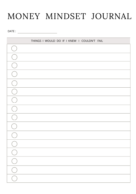 Evolvory - Money Mindset Journal